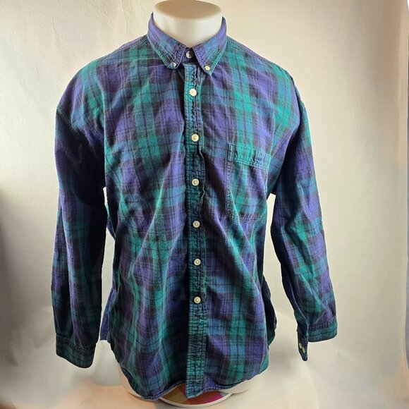 Orvis Shirt Mens 2XL Blue Green Button Down Tartan Plaid Outdoors Casual Preppy - Picture 1 of 8